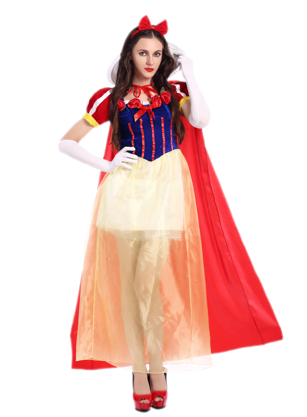 F1677 Sexy Adult White Fancy Dress Fashion Princess Costume For Women